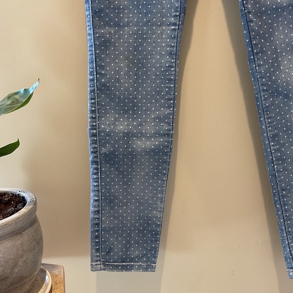 TWIK - Distressed Polka Dot Skinny Denim - Picture 4 of 10